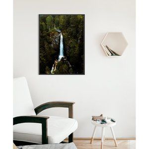 Plodda Falls, Scotland Waterfall Wall Art Design Poster Print Decor for Home